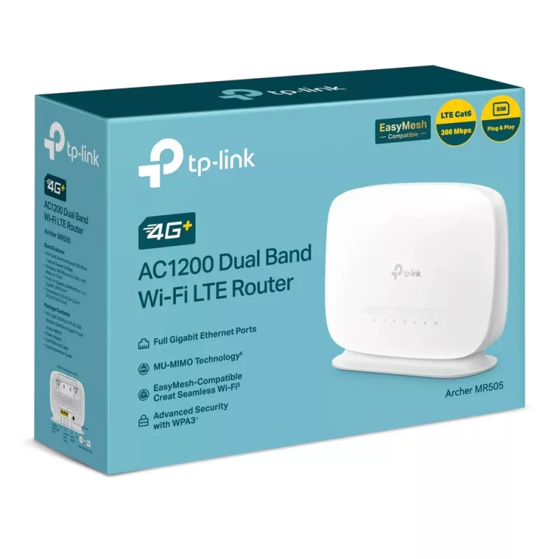 TP-Link Archer 4G+ Cat6 AC1200 draadloze dualband gigabitrouter