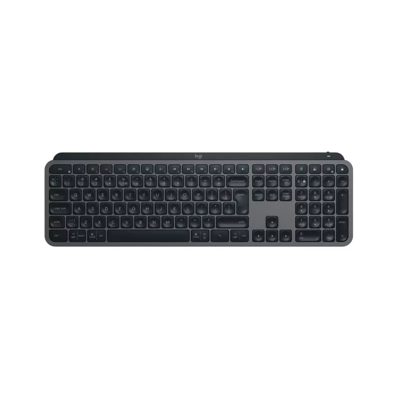 Draadloos full-size toetsenbord Logitech Master MX Keys S — Bluetooth, QWERTY, schakelaars, LED-achtergrondverlichting, graphite