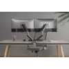 GEMBIRD verstelbare, op het bureau gemonteerde dubbele monitorbeugel, Space Grey