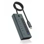 ICY BOX IB-HUB1457-C31 USB 3.2 Gen 1 (3.1 Gen 1) Type-C 10000 Mbit/s blauw, grijs