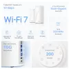 TP-Link BE19000 Whole Home Mesh Wi-Fi 7-systeem (tri-band), wit, intern, mesh-systeem, CE: