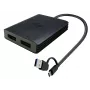 i-tec USB-A/USB-C Dual 4K/60 Hz DisplayPort-videoadapter, 0,27 m, USB Type-A/USB Type-C, 2 x DisplayPort, stekker, bus, 3840 x 2160 pixel