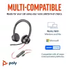 HP Poly Blackwire 8225 stereo USB-C-headset +USB-C/A-adapter
