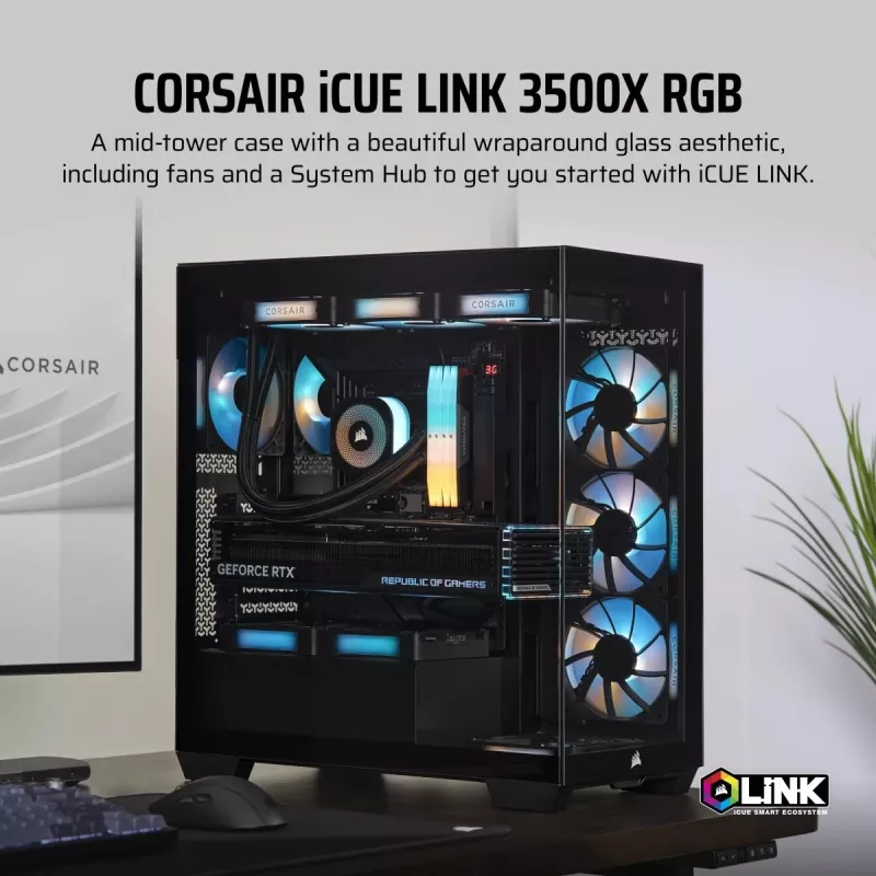 CORSAIR pc-behuizing - iCUE LINK 3500X RGB midtower