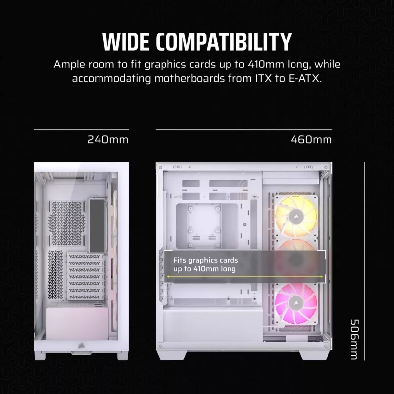 CORSAIR pc-behuizing - Icue Link 3500x RGB midtower - wit
