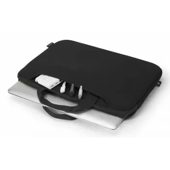DICOTA Smart Sleeve One – 15-16 inch notebooksleeve – zwart / gerecycled jersey-materiaal