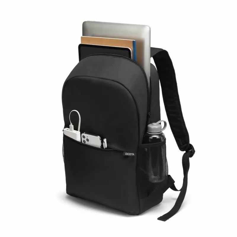 DICOTA Backpack One – 13-16 inch notebookrugzak – zwart / 300d gerecycled PET-polyester