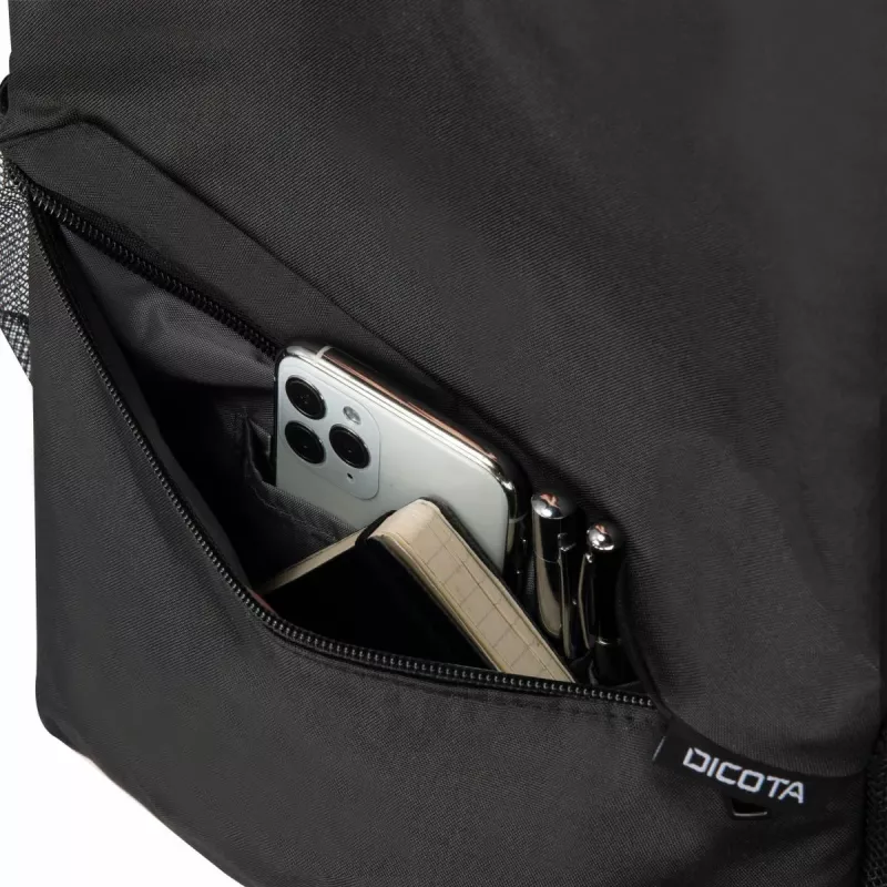 DICOTA Backpack One – 13-16 inch notebookrugzak – zwart / 300d gerecycled PET-polyester