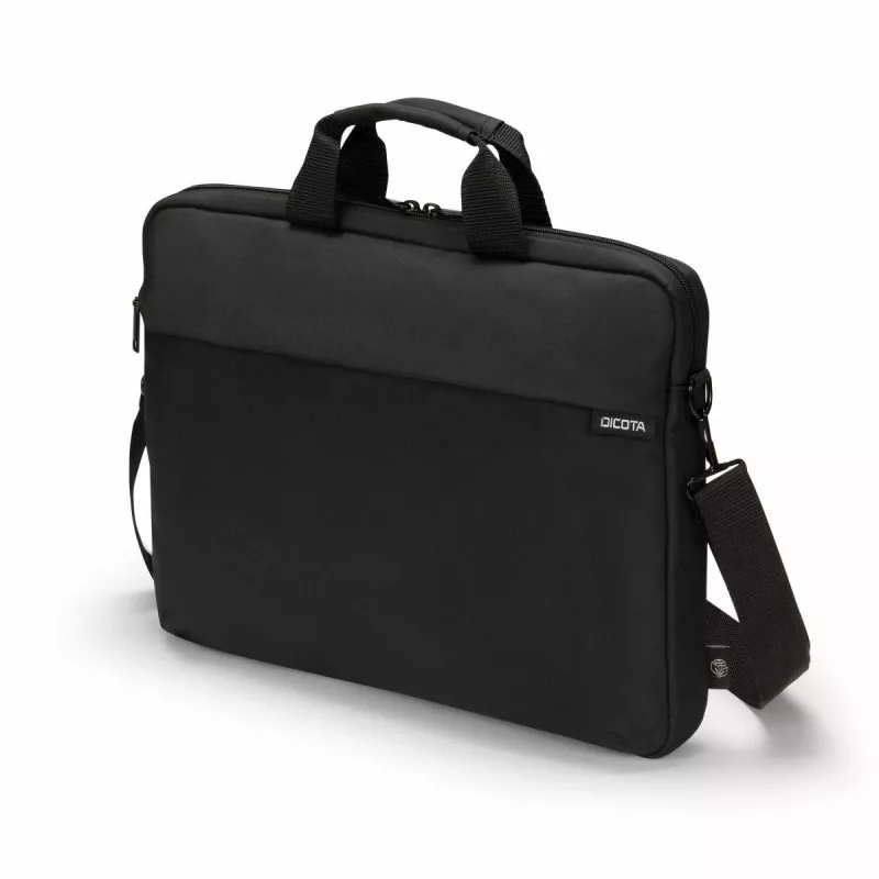 DICOTA slanke Case One - 14-16 inch notebookhoes - zwart / 300d gerecycled PET-polyester