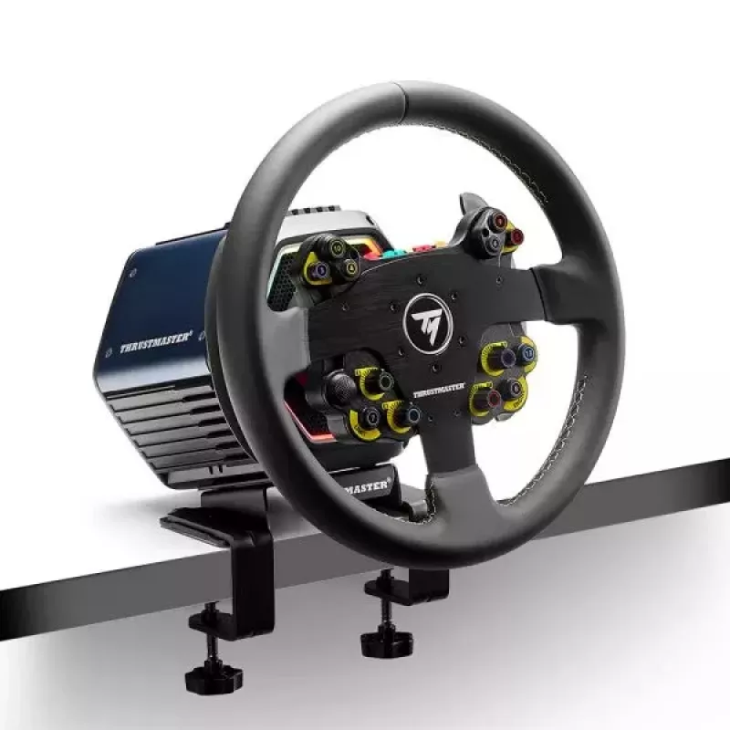 Thrustmaster Evo Racing 32R Leather zwart, geel stuurwiel pc, PlayStation 4, PlayStation 5, Xbox, Xbox One