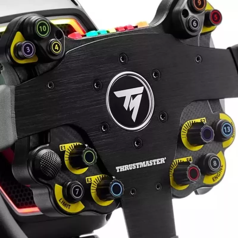 Thrustmaster Evo Racing 32R Leather zwart, geel stuurwiel pc, PlayStation 4, PlayStation 5, Xbox, Xbox One