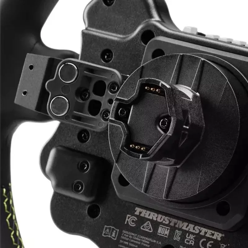 Thrustmaster Evo Racing 32R Leather zwart, geel stuurwiel pc, PlayStation 4, PlayStation 5, Xbox, Xbox One