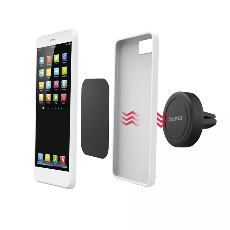 Hama magneet passieve houder mobiele telefoon smartphone zwart 00201517