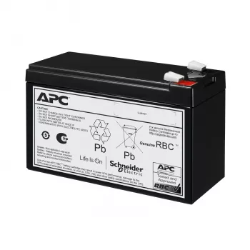 APC vervangend batterijmodule #177, lood-zuur (VRLA), 24 V, 9 Ah, 1 stuk, zwart, Hg (kwik)