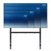 Neomounts MOVE Go XL FL50-575BL1 tv-trolley 65-110 inch, max. 125 kg, in hoogte verstelbaar 129-139 cm, VESA 100x100-1100x600, afsluitbaar, TÜV-gecertificeerd, zwart