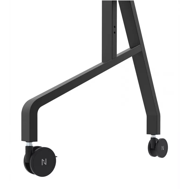 Neomounts MOVE Go XL FL50-575BL1 tv-trolley 65-110 inch, max. 125 kg, in hoogte verstelbaar 129-139 cm, VESA 100x100-1100x600, afsluitbaar, TÜV-gecertificeerd, zwart