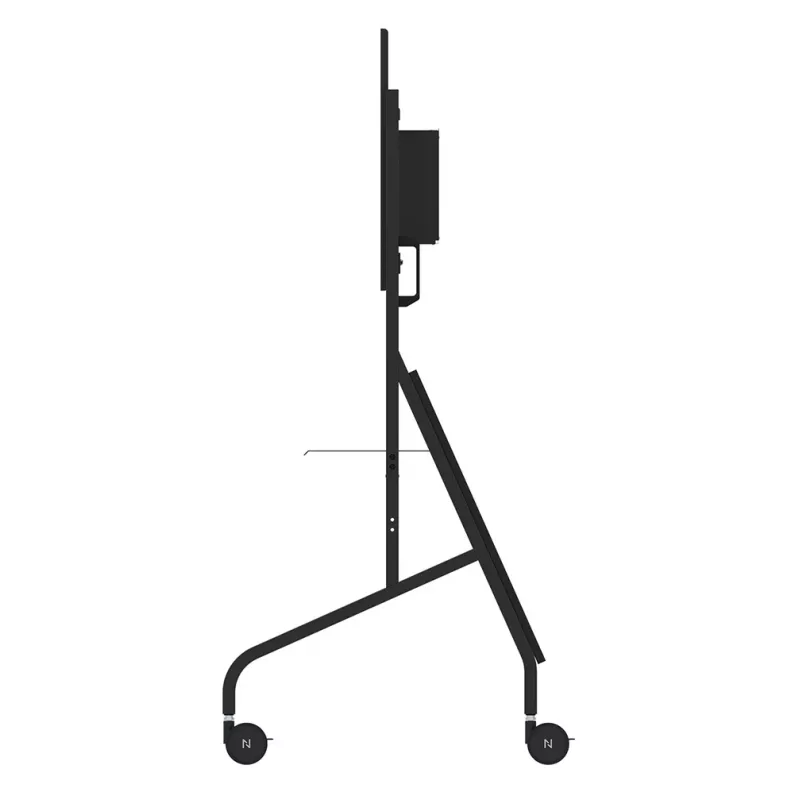 Neomounts MOVE Go XL FL50-575BL1 tv-trolley 65-110 inch, max. 125 kg, in hoogte verstelbaar 129-139 cm, VESA 100x100-1100x600, afsluitbaar, TÜV-gecertificeerd, zwart