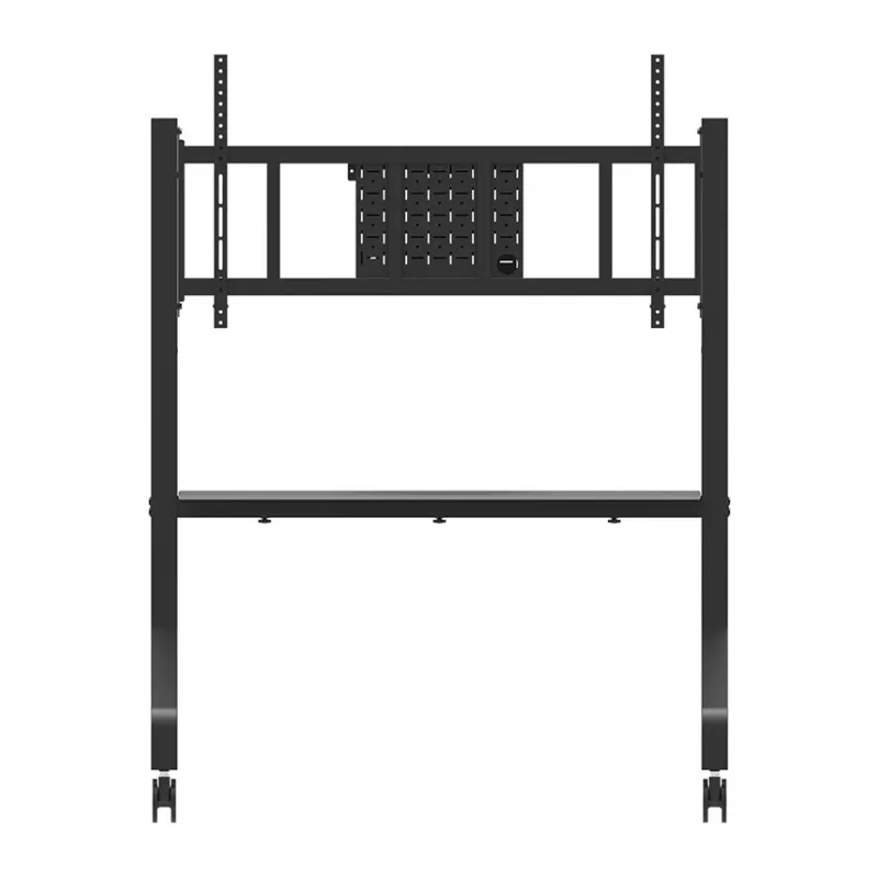 Neomounts MOVE Go XL FL50-575BL1 tv-trolley 65-110 inch, max. 125 kg, in hoogte verstelbaar 129-139 cm, VESA 100x100-1100x600, afsluitbaar, TÜV-gecertificeerd, zwart