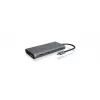ICY BOX IB-DK4050-CPD bedraad USB 3.2 Gen 1 (3.1 Gen 1) Type-C antraciet