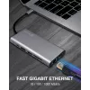 ICY BOX IB-DK4050-CPD bedraad USB 3.2 Gen 1 (3.1 Gen 1) Type-C antraciet
