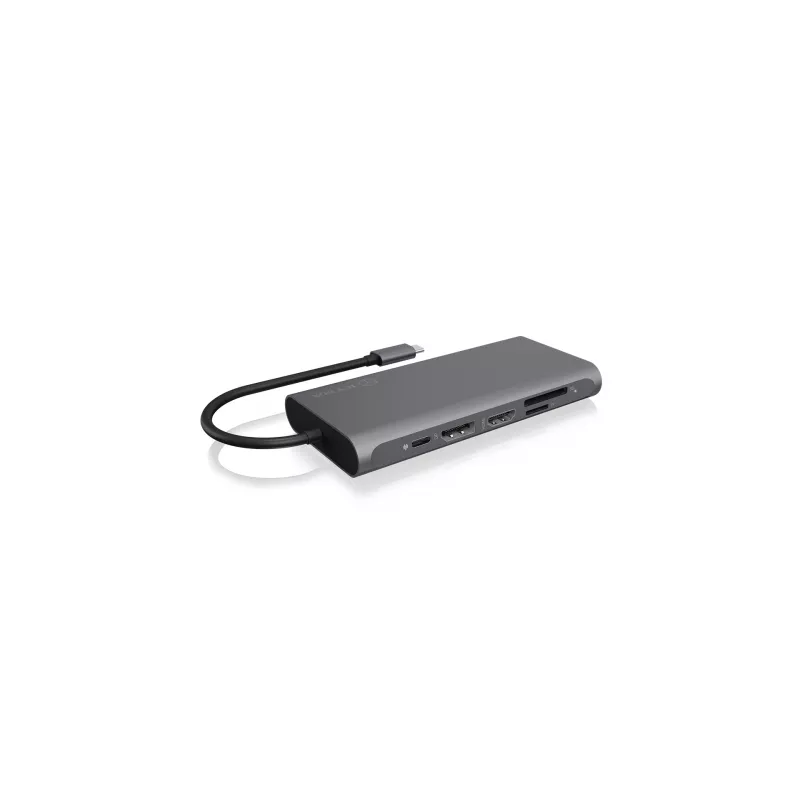 ICY BOX IB-DK4050-CPD bedraad USB 3.2 Gen 1 (3.1 Gen 1) Type-C antraciet