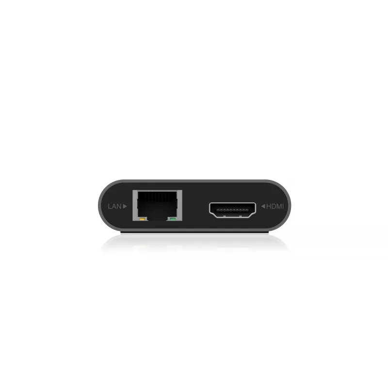 ICY BOX IB-DK4050-CPD bedraad USB 3.2 Gen 1 (3.1 Gen 1) Type-C antraciet