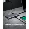 ICY BOX IB-DK4050-CPD bedraad USB 3.2 Gen 1 (3.1 Gen 1) Type-C antraciet