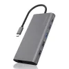 ICY BOX IB-DK4050-CPD bedraad USB 3.2 Gen 1 (3.1 Gen 1) Type-C antraciet