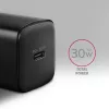 Axagon ACU-PD30 PD3.0 & QC4+ 1x uitgang wandlader 30W, binnen, AC, zwart