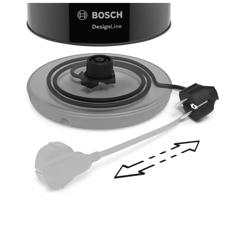 Bosch TWK3P423 waterkoker 1,7 l 2400 W zwart
