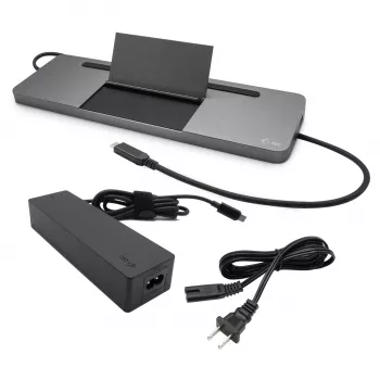 i-tec Metal SB-C ergonomisch 4K 3x display dockingstation met Power Delivery 85 W + universele oplader 100 W