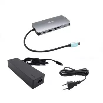 i-tec Metal USB-C Nano dock HDMI/VGA met LAN + oplader 100 W