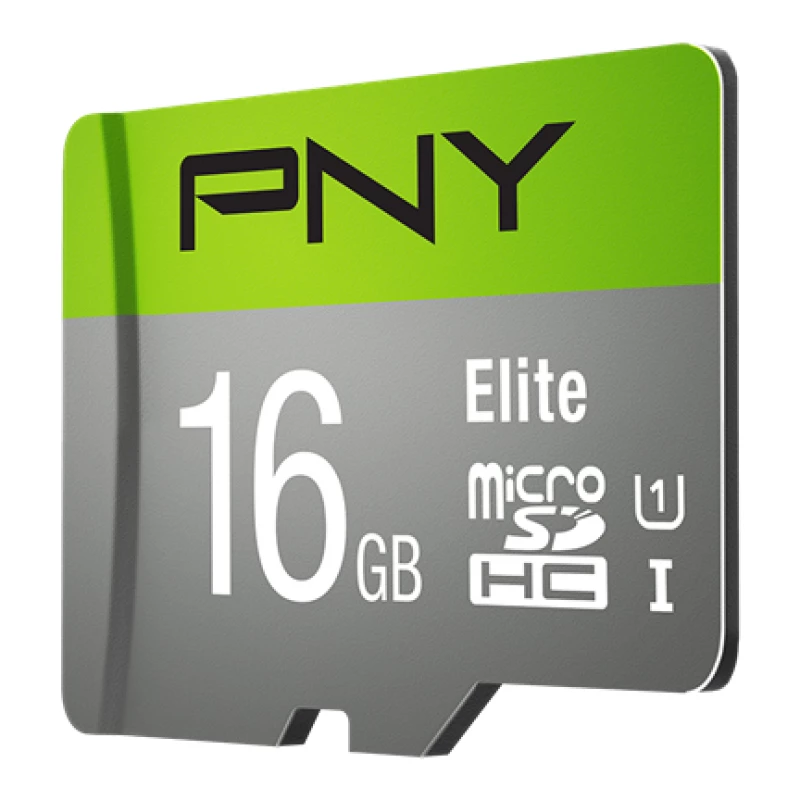 PNY Micro SD Elite 16GB Class 10 UHS-I U1 + SD-adapter lezen 100 MB/s