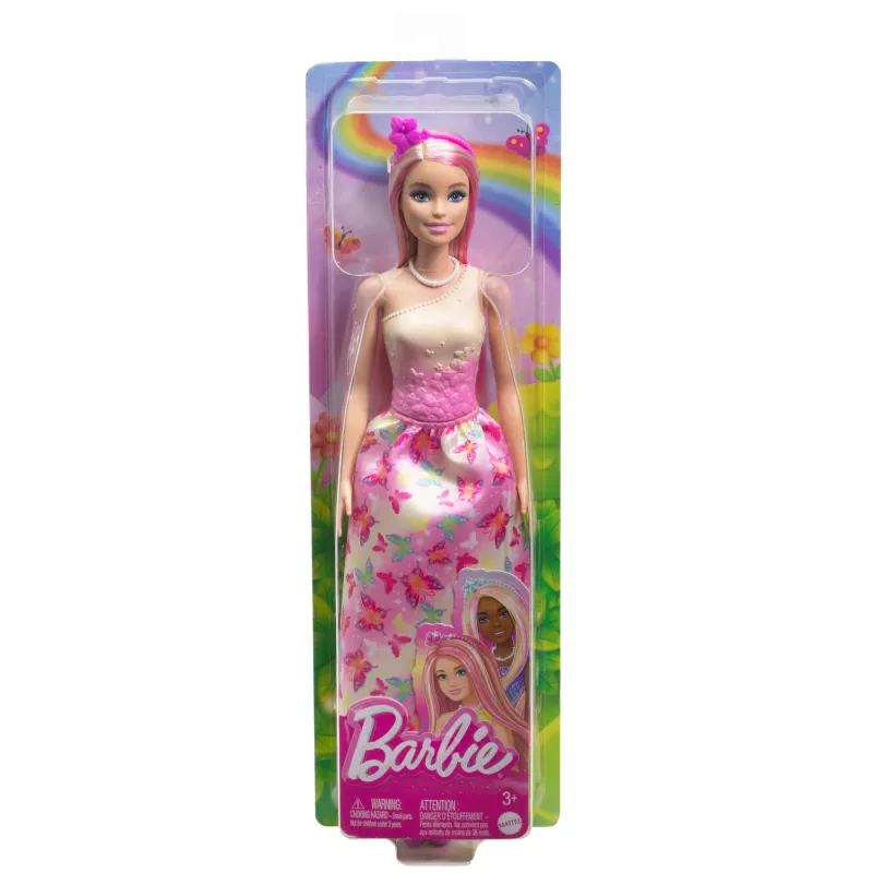 Barbie A Touch of Magic Royal pop met roze en blond haar, vlinderrok en accessoires