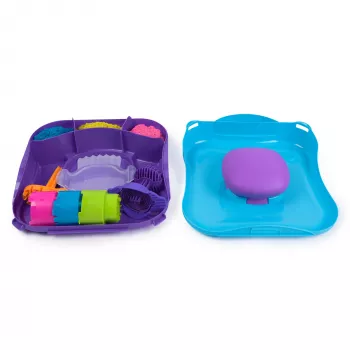 Kinetic Sand, SquishMotion, cadeau voor het paasmandje, bevat 1 lb vormbaar speelzand, stempel en 5 gereedschappen, opbergbox, sensorisch speelgoed voor kinderen vanaf 5 jaar