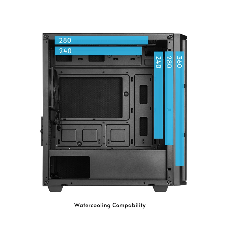 Chieftec AZ-01B-OP computerbehuizing mini tower zwart