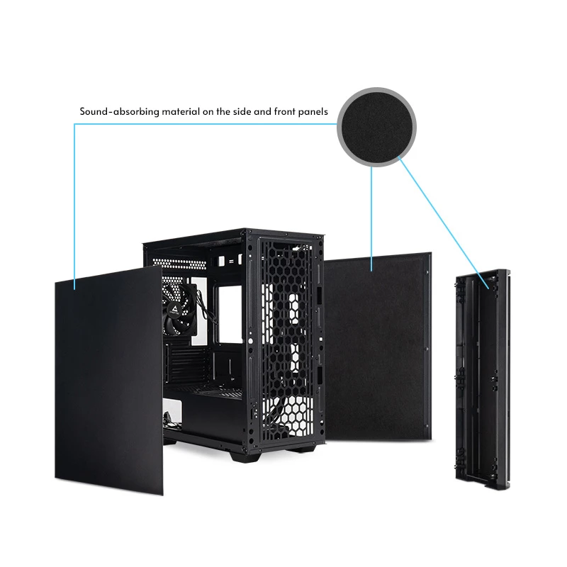 Chieftec AZ-01B-OP computerbehuizing mini tower zwart