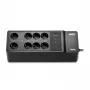 APC Back-UPS, 500VA/300W vloer-/wandmontage, 230V, 8x CEE 7/3 Schuko-stopcontacten, USB Type-A aansluiting, door gebruiker vervangbare batterij