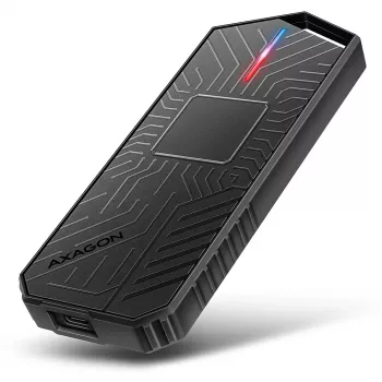Axagon EEM2-GAM externe USB-C 10Gbps metalen behuizing voor M.2 NVMe & SATA SSD's. Schroefloos