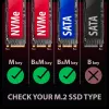 Axagon EEM2-GAM externe USB-C 10Gbps metalen behuizing voor M.2 NVMe & SATA SSD's. Schroefloos