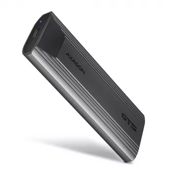 Axagon EEM2-GTS2 externe USB-C 10Gbit/s metalen behuizing voor M.2 NVMe & SATA SSD's. Schroefloos