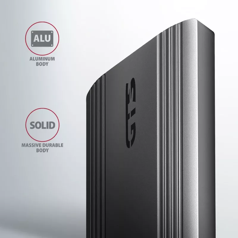 Axagon EEM2-GTS2 externe USB-C 10Gbit/s metalen behuizing voor M.2 NVMe & SATA SSD's. Schroefloos