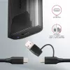 Axagon EEM2-GTS2 externe USB-C 10Gbit/s metalen behuizing voor M.2 NVMe & SATA SSD's. Schroefloos