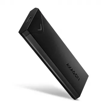 Axagon EEM2-UB2 externe USB-C 10Gbps metalen behuizing voor M.2 NVMe SSD's. Zwart