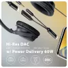 Axagon ADA-HCPD USB-C naar 3,5-mm-jack – Hi-Res-DAC-audioadapter, 384 kHz/32 bit, PD 60 W 3 A