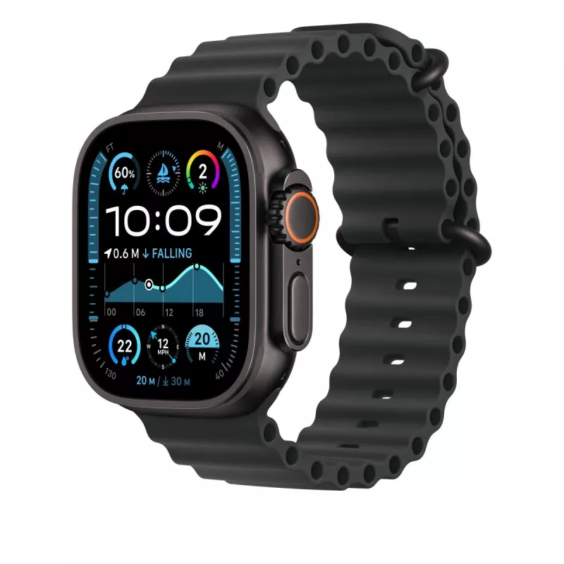 APPLE 49mm zwarte Ocean Band verlenging – zwarte titanium finish