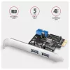 Axagon PCEU-232RS PCIe-controller 2x ext. + 2x int. USB 5Gbps