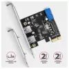 Axagon PCEU-232RS PCIe-controller 2x ext. + 2x int. USB 5Gbps