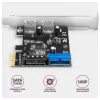 Axagon PCEU-232RS PCIe-controller 2x ext. + 2x int. USB 5Gbps