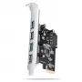 Axagon PCEU-430RS PCIe-controller 4x ext. USB-A 5Gbps-poort